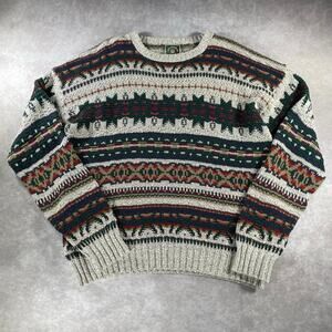 90’s Lake Harmony All Season Multicolor Multipatterned Cozy Knit Sweater